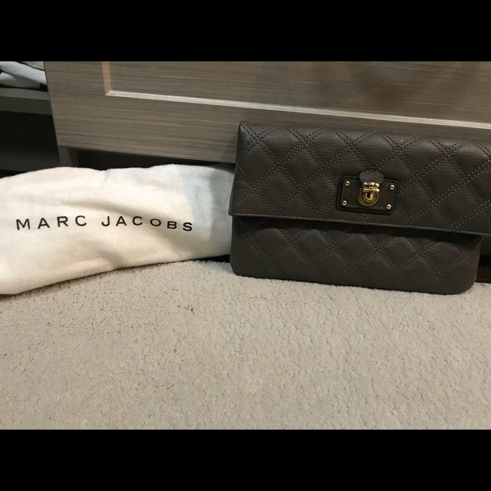 Gray authentic Marc Jacobs clutch